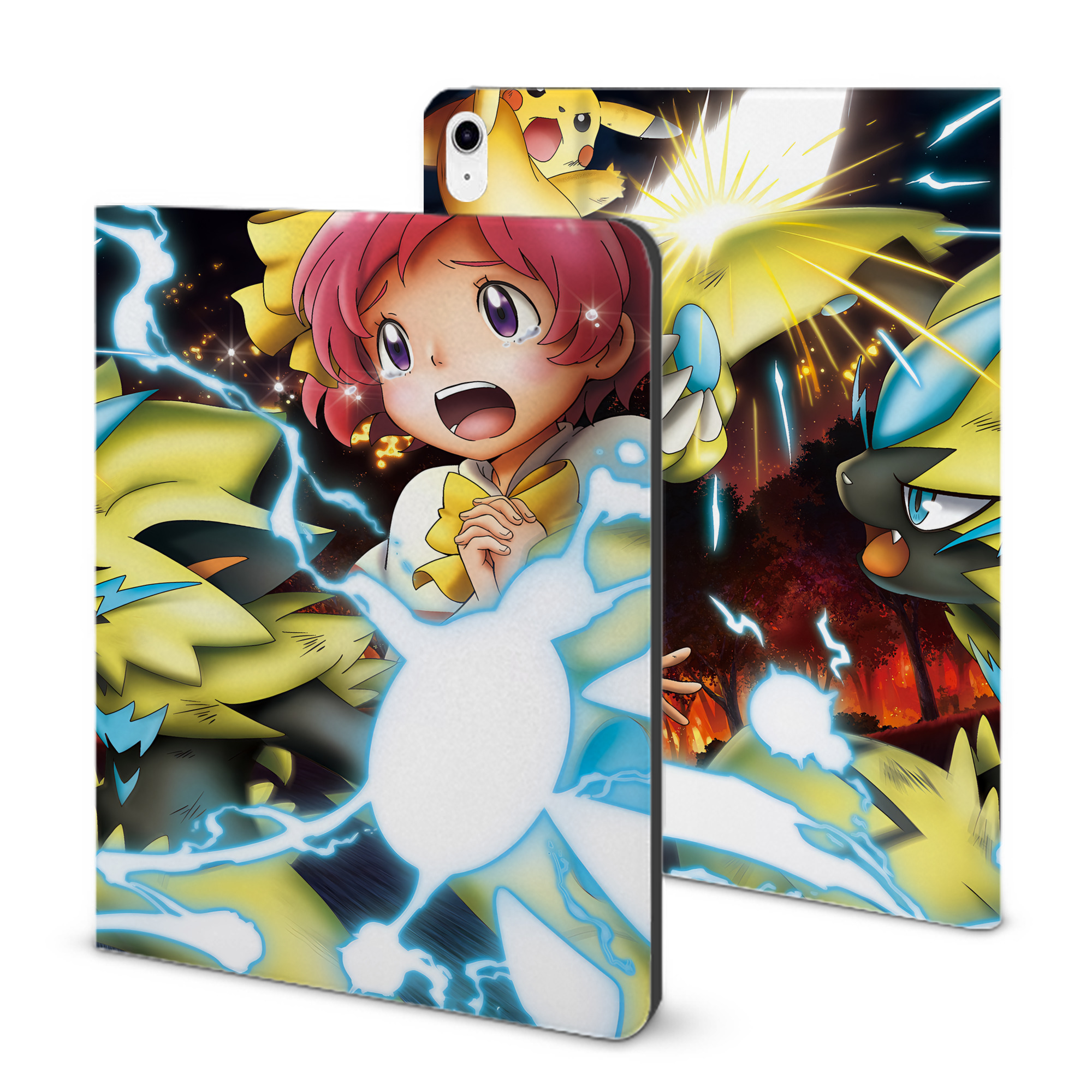 （画像用） ポケットモンスター Pokémon IPad ケース ブック型 PUレザー TPU 耐衝撃 軽量 薄型 ペン収納なし 全面保護 IPad 各モデル対応